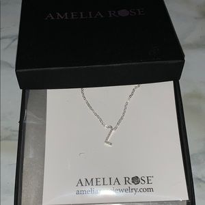 Amelia Rose diamond “L” necklace